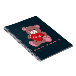 Cuaderno Feliz oso lindo día de San Valentín