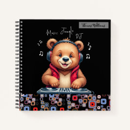 Cuaderno Feliz oso pardo, DJ sonriente, jungla musical