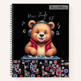 Cuaderno Feliz oso pardo, DJ sonriente, jungla musical