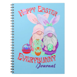 Cuaderno Feliz Pascua a todos los conejitos y gnomos