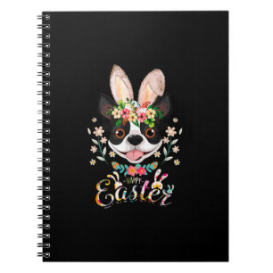 Cuaderno Feliz Pascua Conejito Boston Terrier Amantes con E