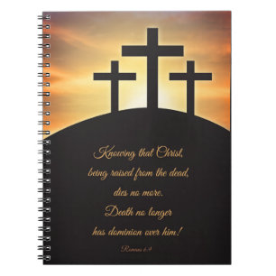 Cuaderno Feliz Pascua tres cruces en el Calvario