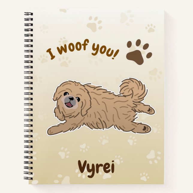 Cuaderno Feliz Perro Pekín, amante de ti (Anverso)