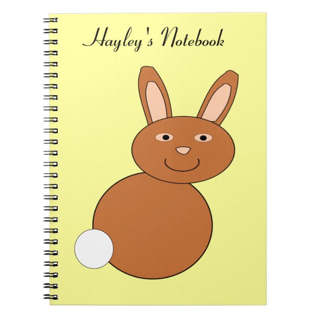 Cuaderno Feliz Personalizable Bunny de Pascua Noteb (Frente)