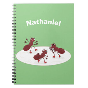 Cuaderno Feliz personalizado de patinaje sobre hielo de hor