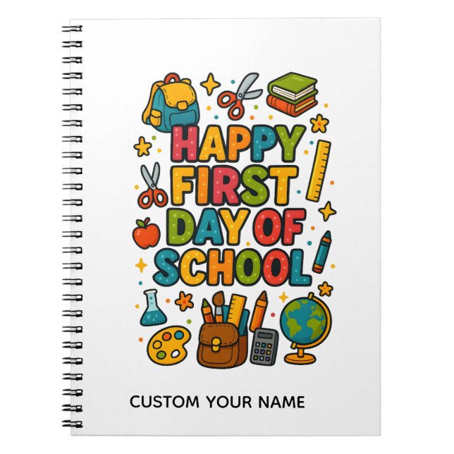 Cuaderno Feliz primer día de clases (Frente)