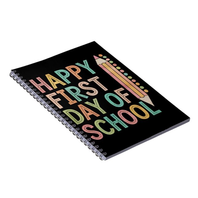Cuaderno Feliz Primer Día de Escuela Regreso a la Escuela (Lado Derecho)