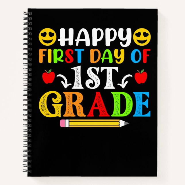 Cuaderno Feliz Primer Día De Primer Grado (Anverso)