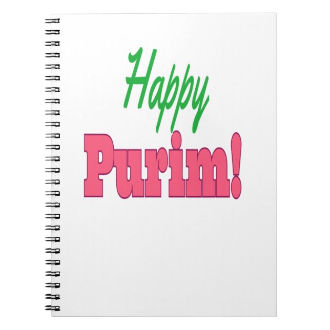 Cuaderno Feliz Purim (Frente)