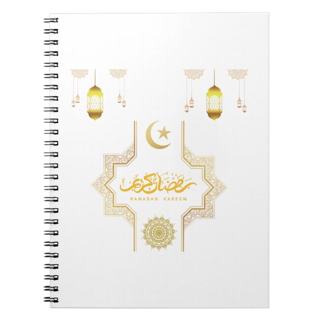Cuaderno Feliz Ramadán Kareem -Eid Mubarak quiere vacacione (Frente)