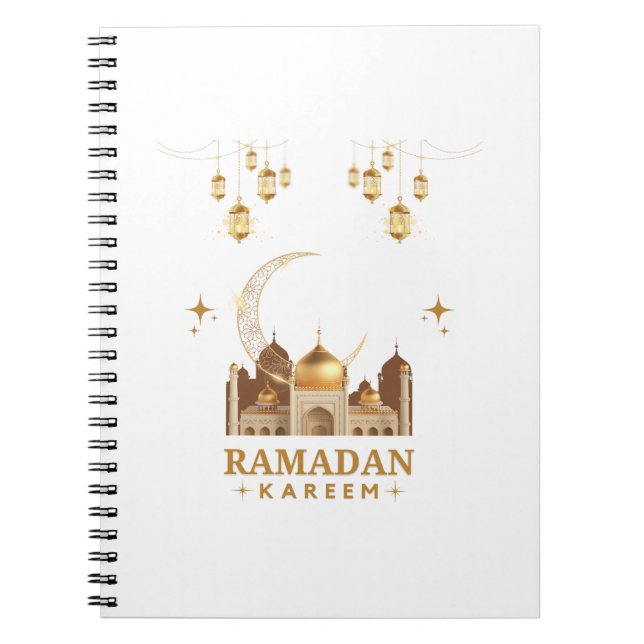 Cuaderno Feliz Ramadan Kareem -Saludos de Eid Mubarak (Frente)