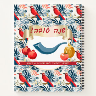 Cuaderno Feliz Rosh Hashaná Año Nuevo Judío Miel y Manzana