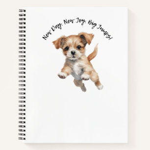 Cuaderno Feliz Salto de Arte de Perro - Regalo positivo de 