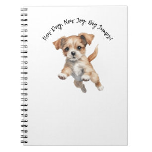 Cuaderno Feliz Salto de Arte de Perro - Regalo positivo de 