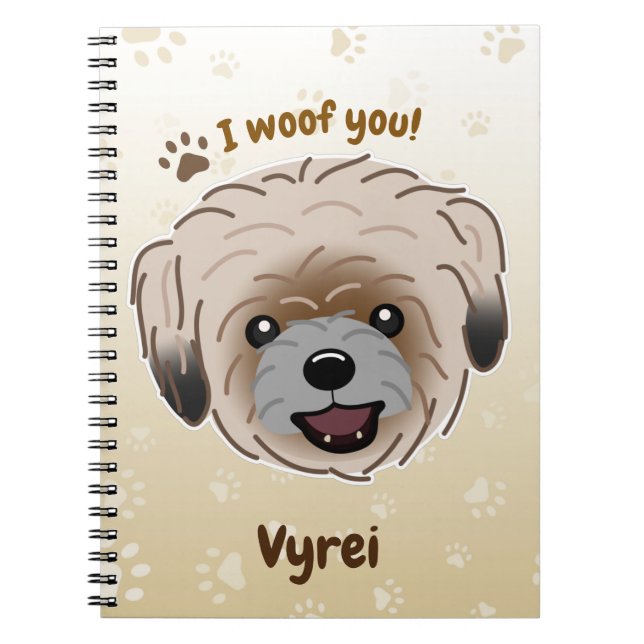 Cuaderno Feliz Shih Tzu Dog Lover I Wowty Paws (Frente)