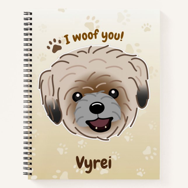 Cuaderno Feliz Shih Tzu Dog Lover I Wowty Paws (Anverso)