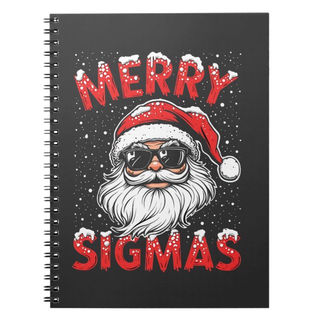 Cuaderno Feliz Sigmas Gracioso Gen Alpha Navidad en la escu (Frente)