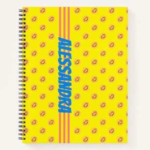 Cuaderno Feliz sonrisa cara y tu nombre