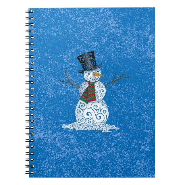 Cuaderno Feliz Swirly Snowman (Frente)