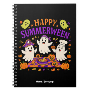 Cuaderno Feliz verano entre Halloween Fantasma de verano