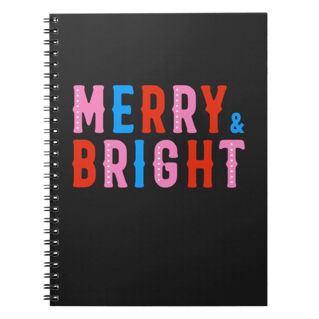 Cuaderno Feliz y brillante, Feliz Navidad (Frente)