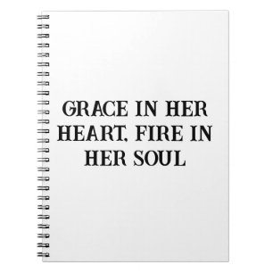 Cuaderno femenino Inspirador de Grace y Fire