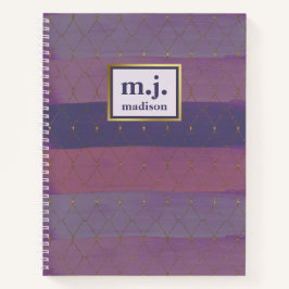 Cuaderno Feminine Faux Gold con pincel púrpura