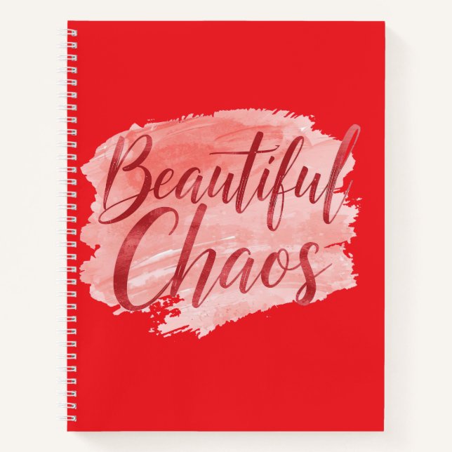 Cuaderno Feminine Pink Watercolor Beautiful Chaos (Anverso)