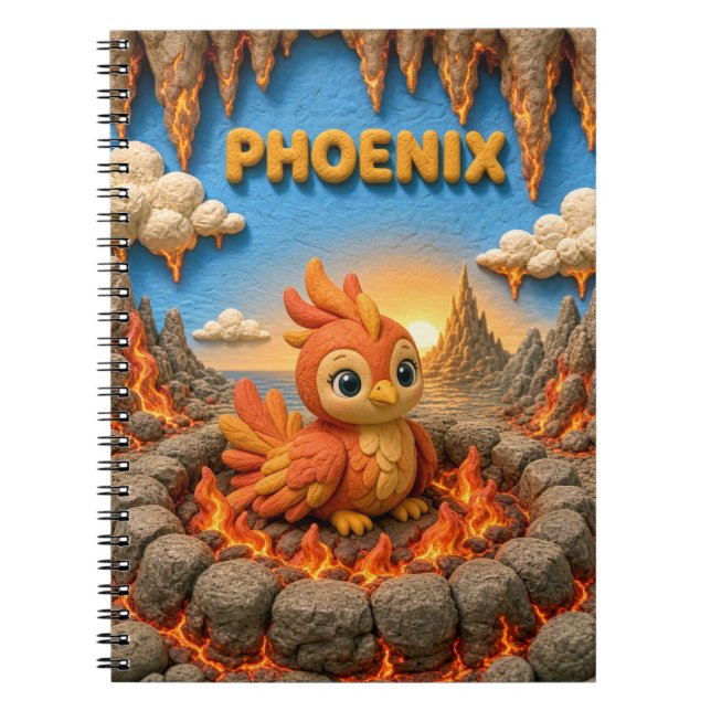 Cuaderno Fénix Bebé Adorable, Mítica (Frente)