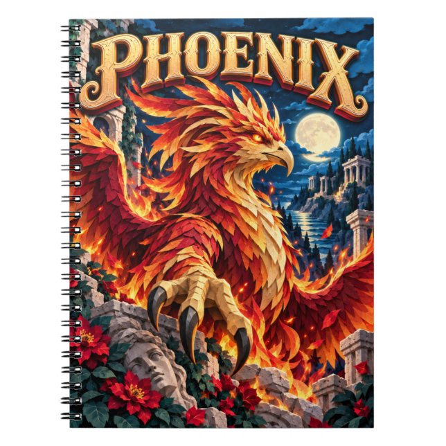 Cuaderno Fénix, Monstruo de Papel Recortado (Frente)
