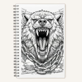 Cuaderno Fenrir Bound Wolf Norse Mythology Sketch Art Noteb