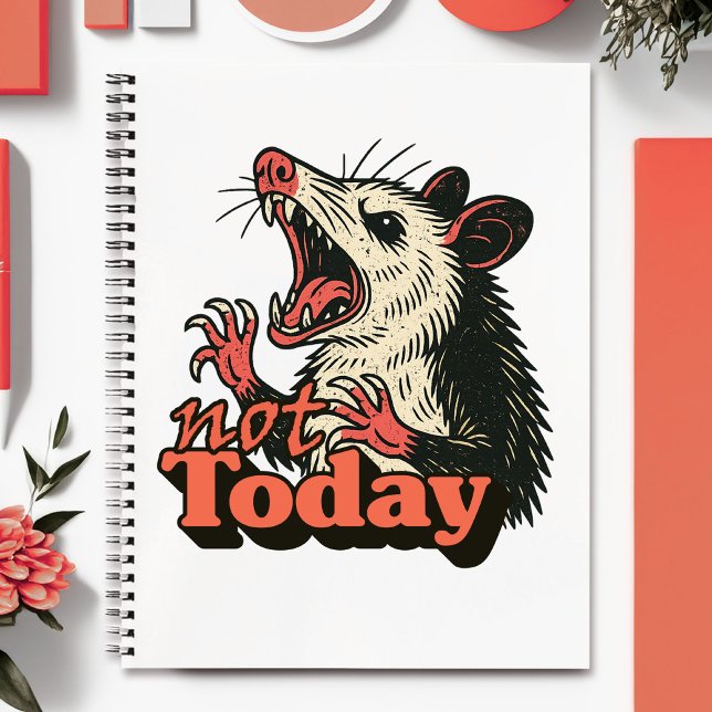 Cuaderno Feral Angry Possum No Tipografía Actual (Make a fierce statement with this feral possum design
)