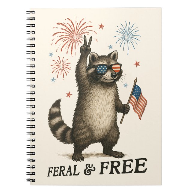 Cuaderno Feral Pero Fuegos Artificiales Gratuitos Feral Rac (Frente)