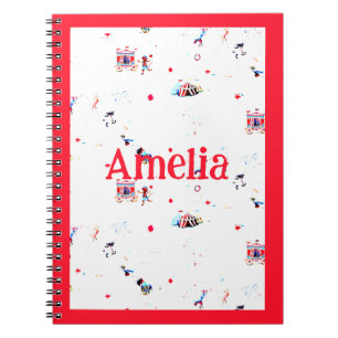 Cuaderno feria de circo personalizada inspirada en carnaval