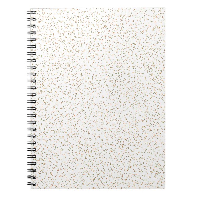 Cuaderno Fern de primavera, puntos verdes y Naranjas (Frente)
