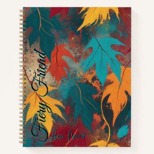 Cuaderno Feroy Amigo del otoño Vibrant deja la brisa texto