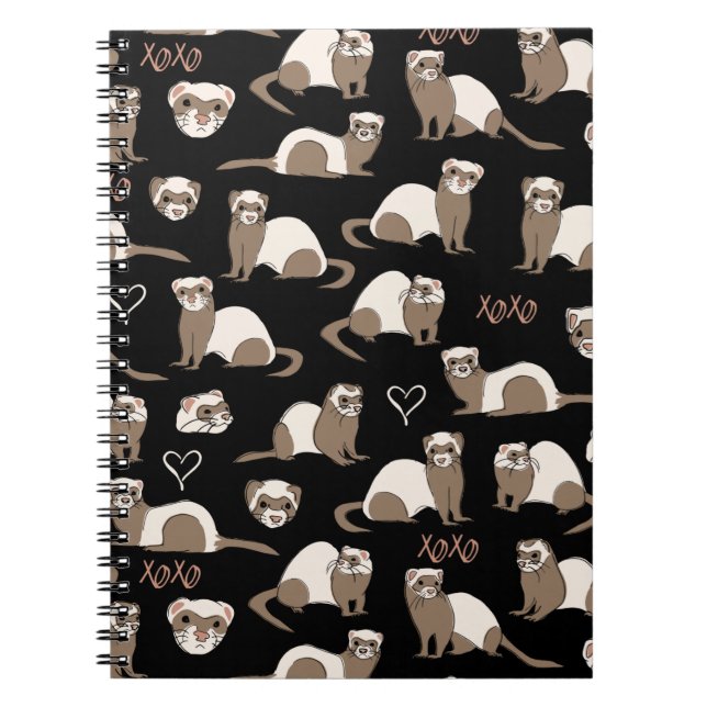 Cuaderno Ferrets de amor - Negro (Frente)