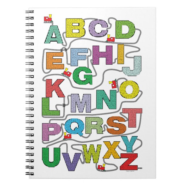 Cuaderno Ferrocarril Alphabet Maze Puzzles (Frente)