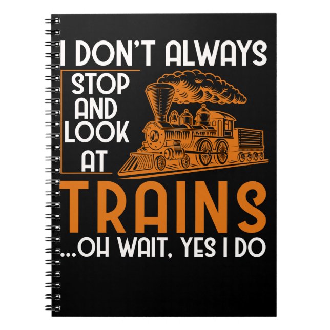 Cuaderno Ferrocarril Funny Trainspotter Train Lover (Frente)
