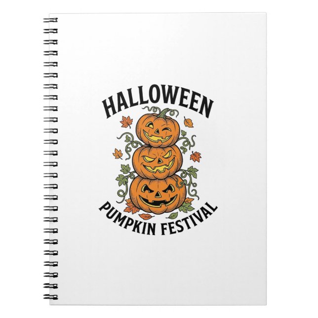 Cuaderno Festival de Calabaza de Halloween Linterna Jack Vi (Frente)