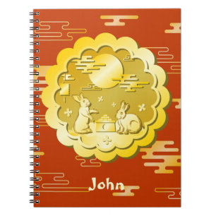 Cuaderno Festival de Otoño de Otoño Mooncake Moon Rabbit