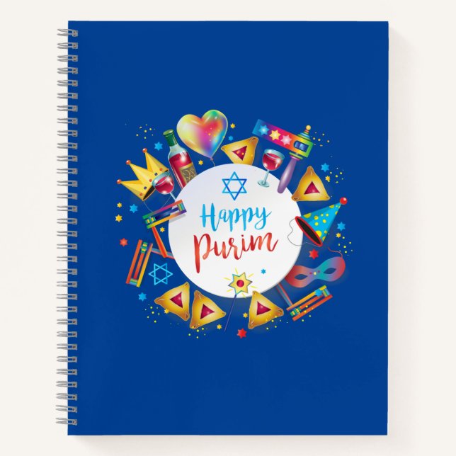 Cuaderno Festival de Purim Festividades Judías Regalos Hama (Anverso)