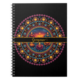 Cuaderno Festival Diwali colorido personalizado Mandala