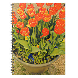 Cuaderno Festival moderno de flores florales de Tulips