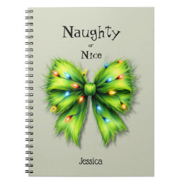 Cuaderno Festividad Verde Festiva Bow-Lights traviesa o agr