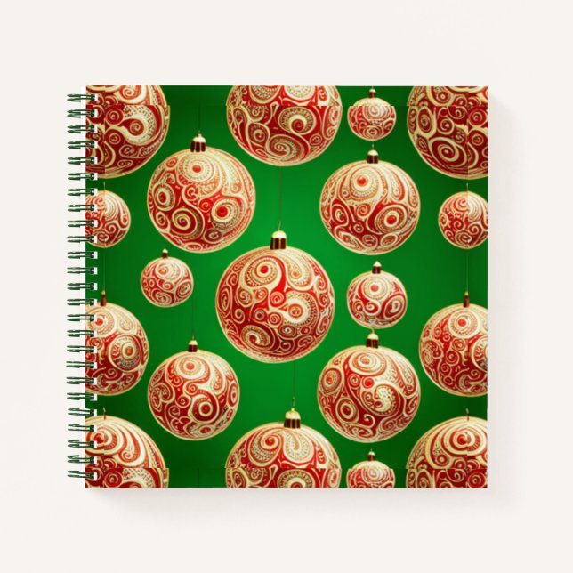 Cuaderno Festividades rojas y verdes (Anverso)