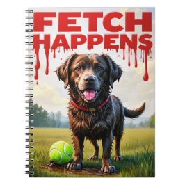 Cuaderno Fetch Happens Folleto humorístico de espiral de pe