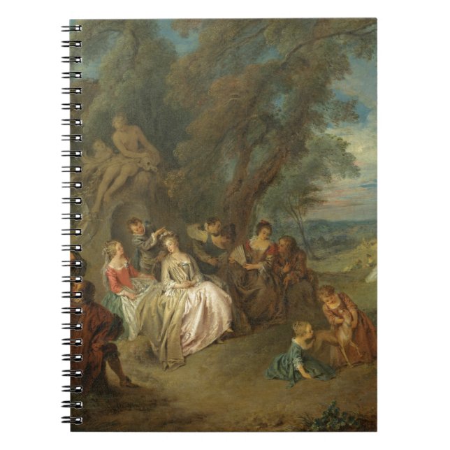 Cuaderno Fête Champêtre, C. 1730 (aceite en lona) (Frente)