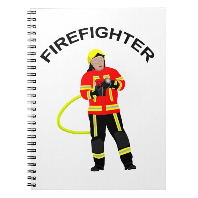Cuaderno Feuerwehrmann en Einsatzkleidung Notizblock (Frente)