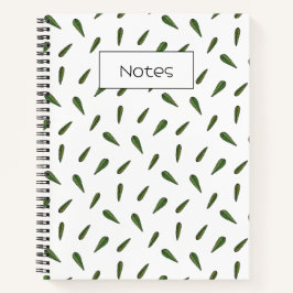 Cuaderno Feuilles du printemps, motif aquarelle